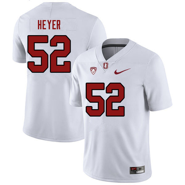 Women #52 Lucas Heyer Stanford Cardinal College 2023 Football Stitched Jerseys Sale-White - Click Image to Close